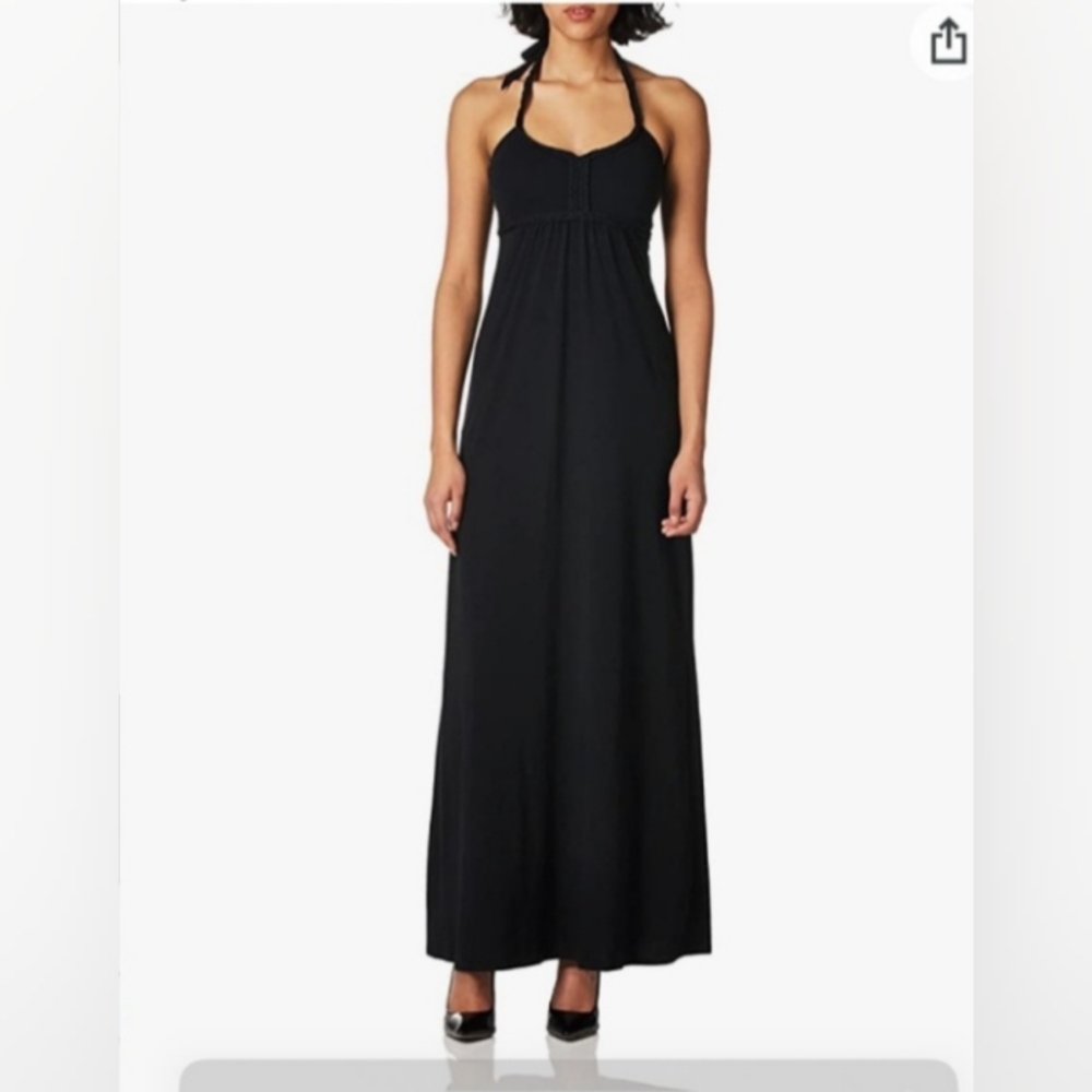 Soybu Black Halter Maxi Dress Size Medium